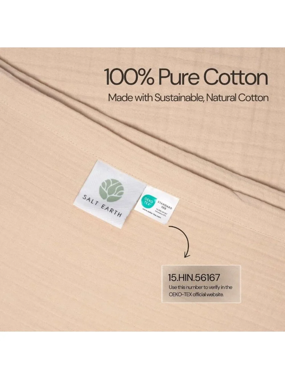 Soft 100% Cotton Muslin Blanket, Large 50
